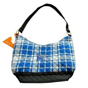 University of Memphis Spirit Ready Plaid Quilted Purse with Embroidered Logo